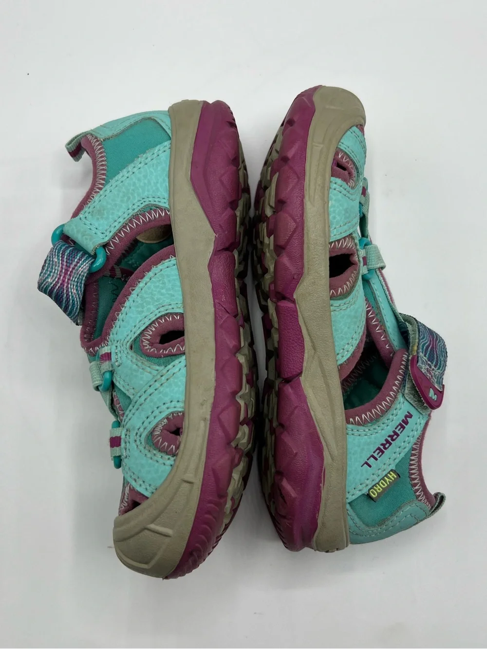 Merrell Kids' Teal and Purple Closed-Toe Outdoor Sandals